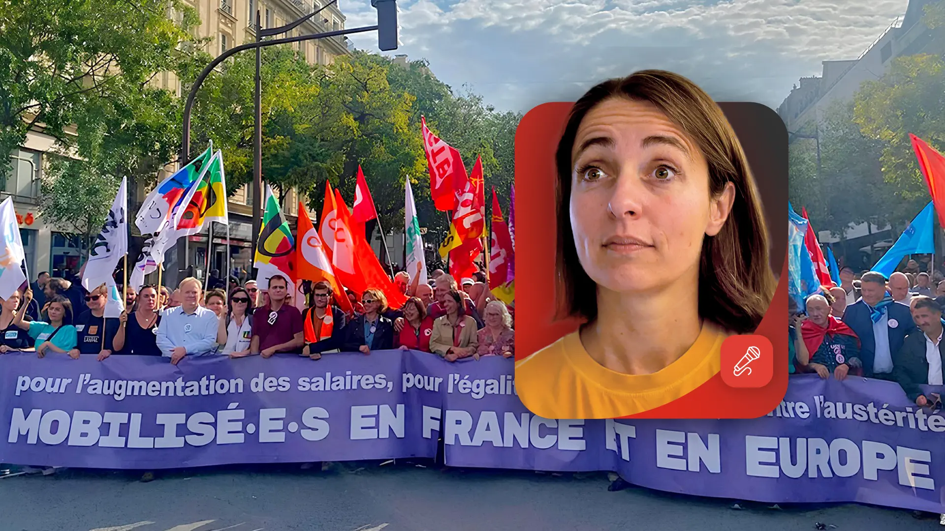 20241004 Sophie Binet, segretaria generale Cgt su situazione Francese