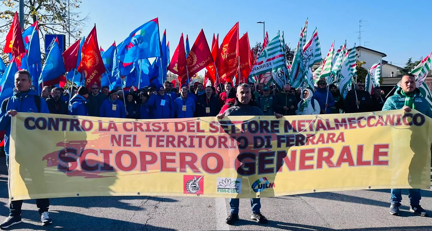 A Ferrara sciopero generale unitario degli oltre 9 mila metalmeccanici