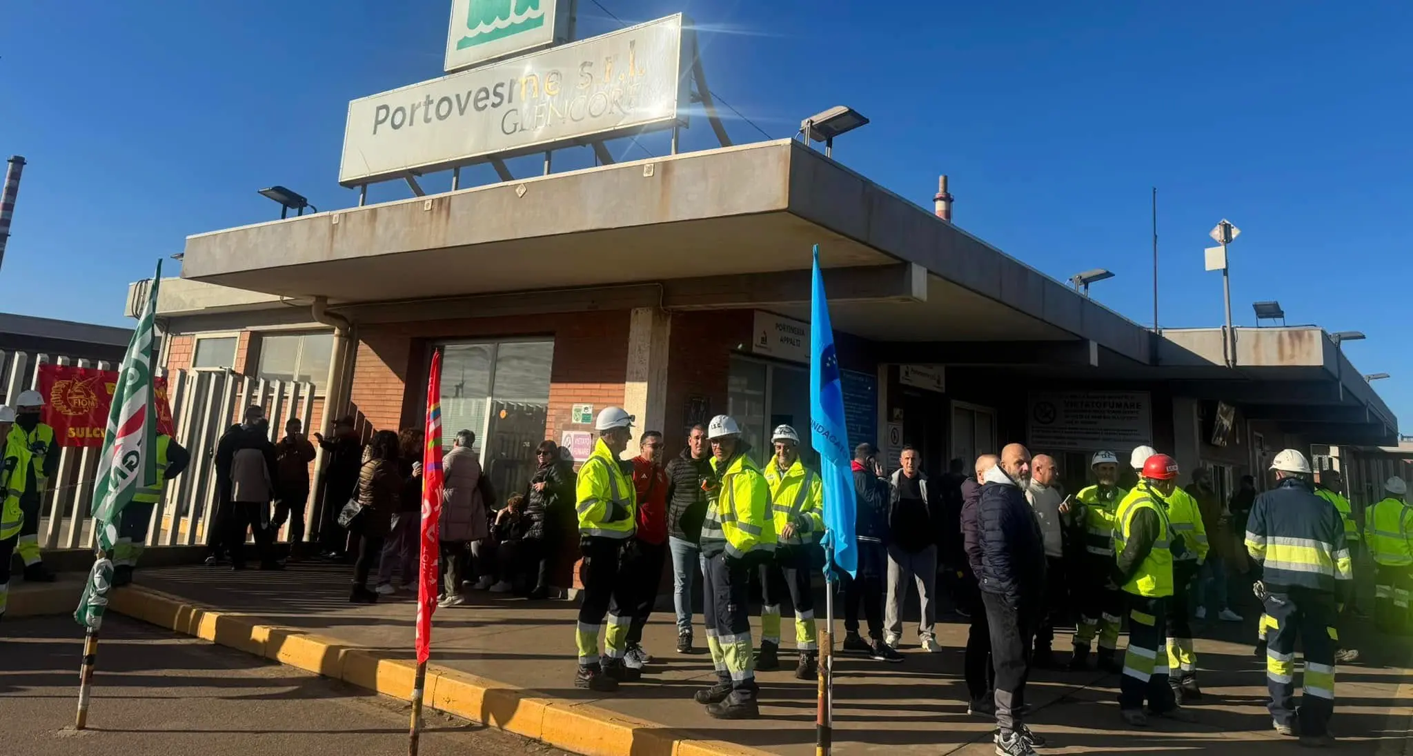 Portovesme, presidio dei lavoratori per il futuro