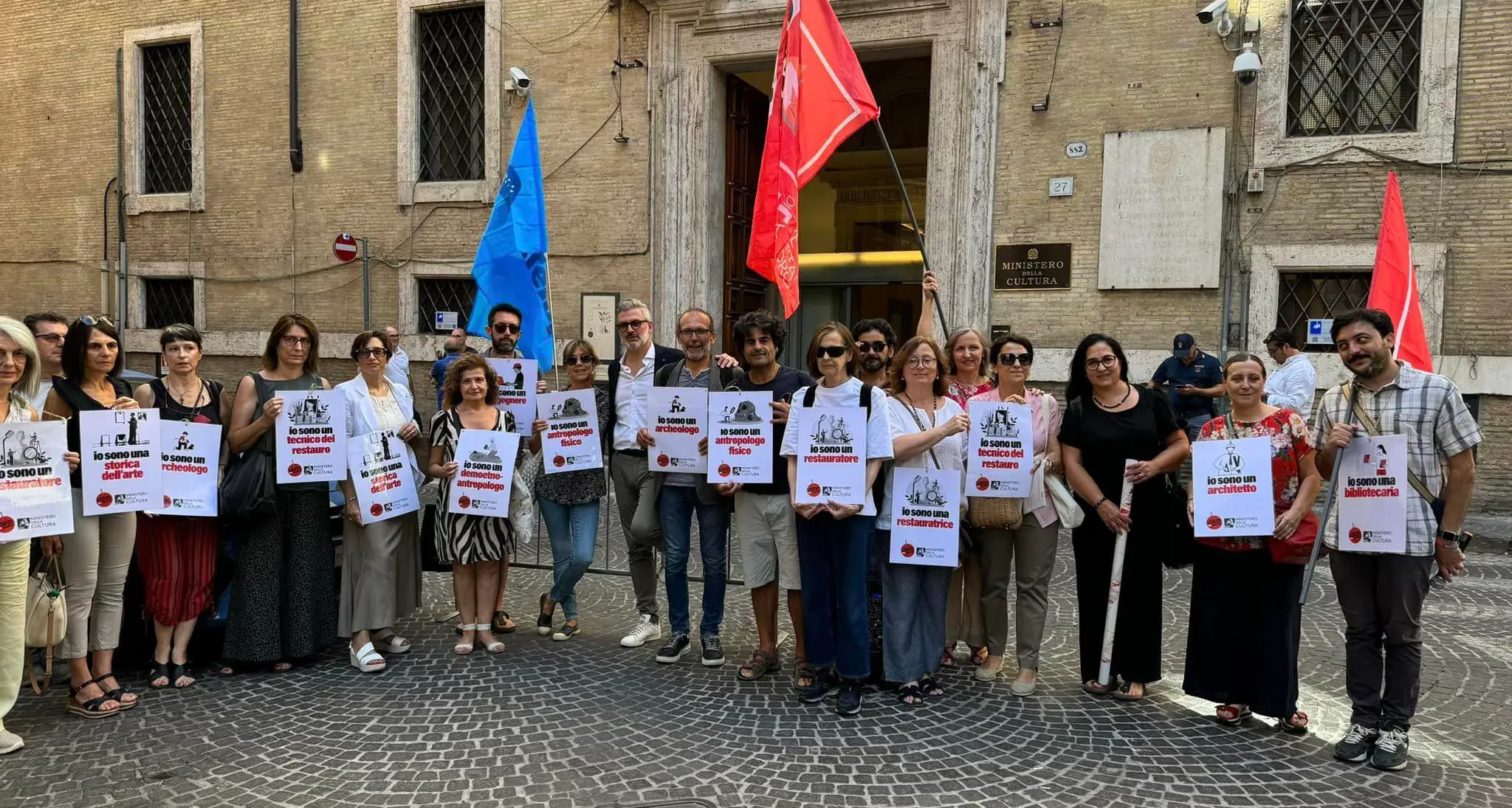 A casa 400 precari, sit-in al ministero della Cultura