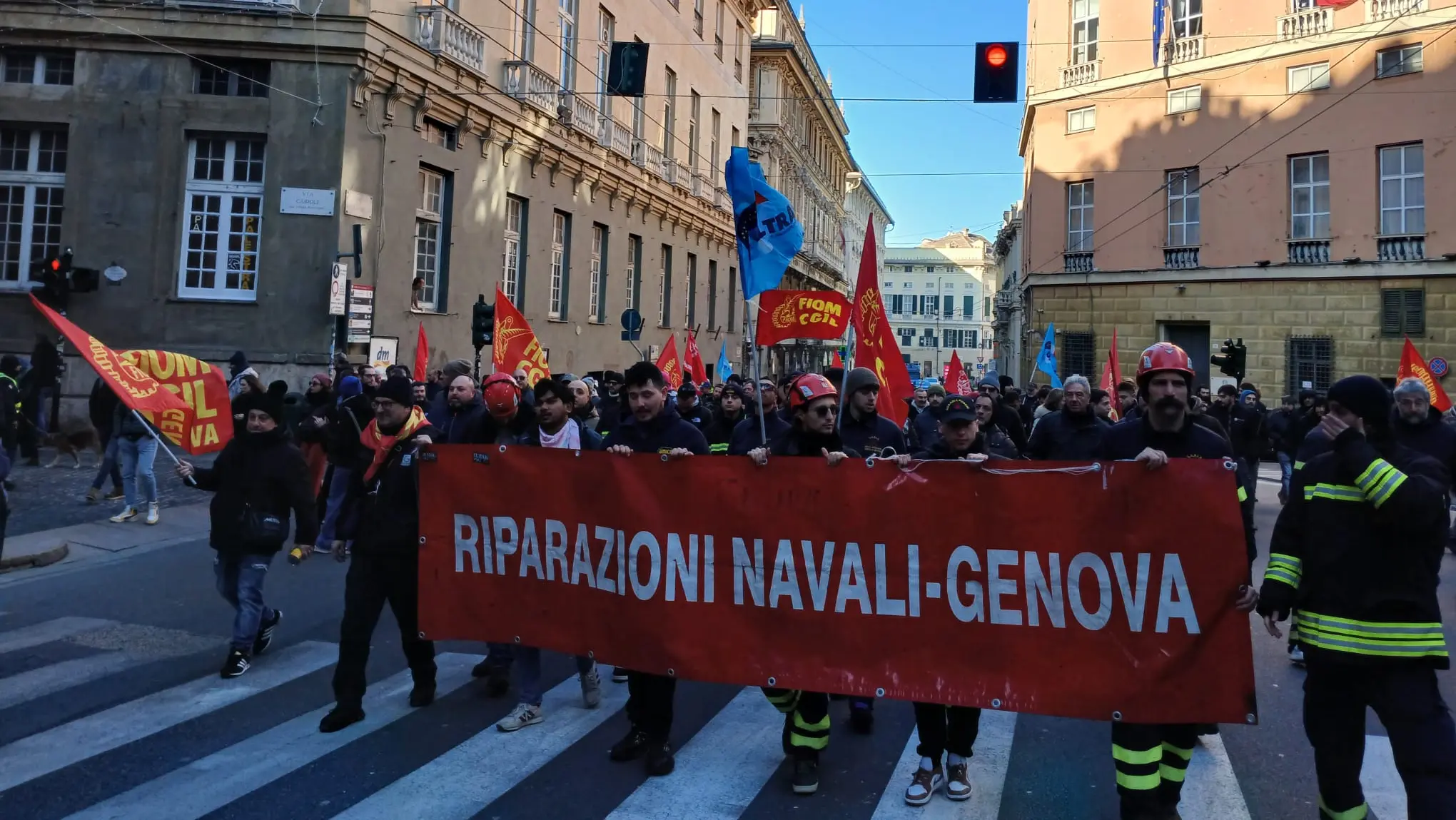 <p>Il corteo questa mattina a Genova</p>\\n , Facebook GoodMorning Genova