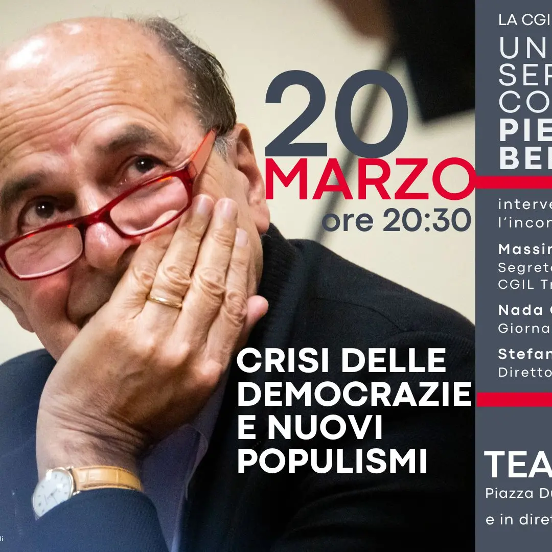 “Crisi delle democrazie e nuovi populismi”, parola a Bersani