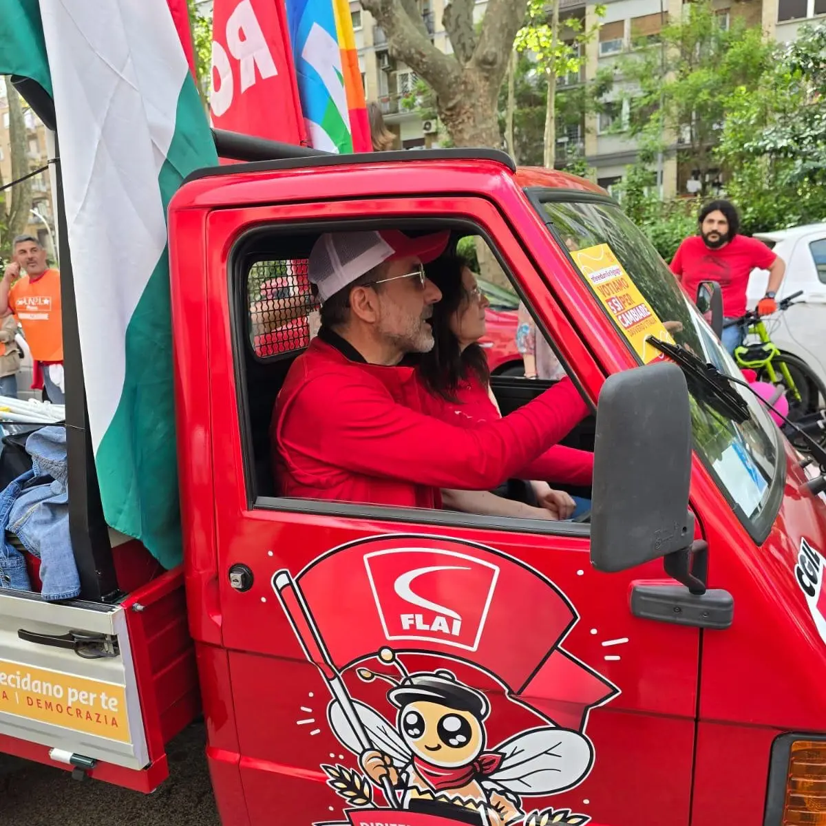 Tre ruote per cinque sì: partita l’Ape di Flai Cgil Roma e Lazio