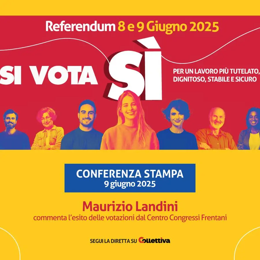 Referendum, la conferenza stampa di Maurizio Landini
