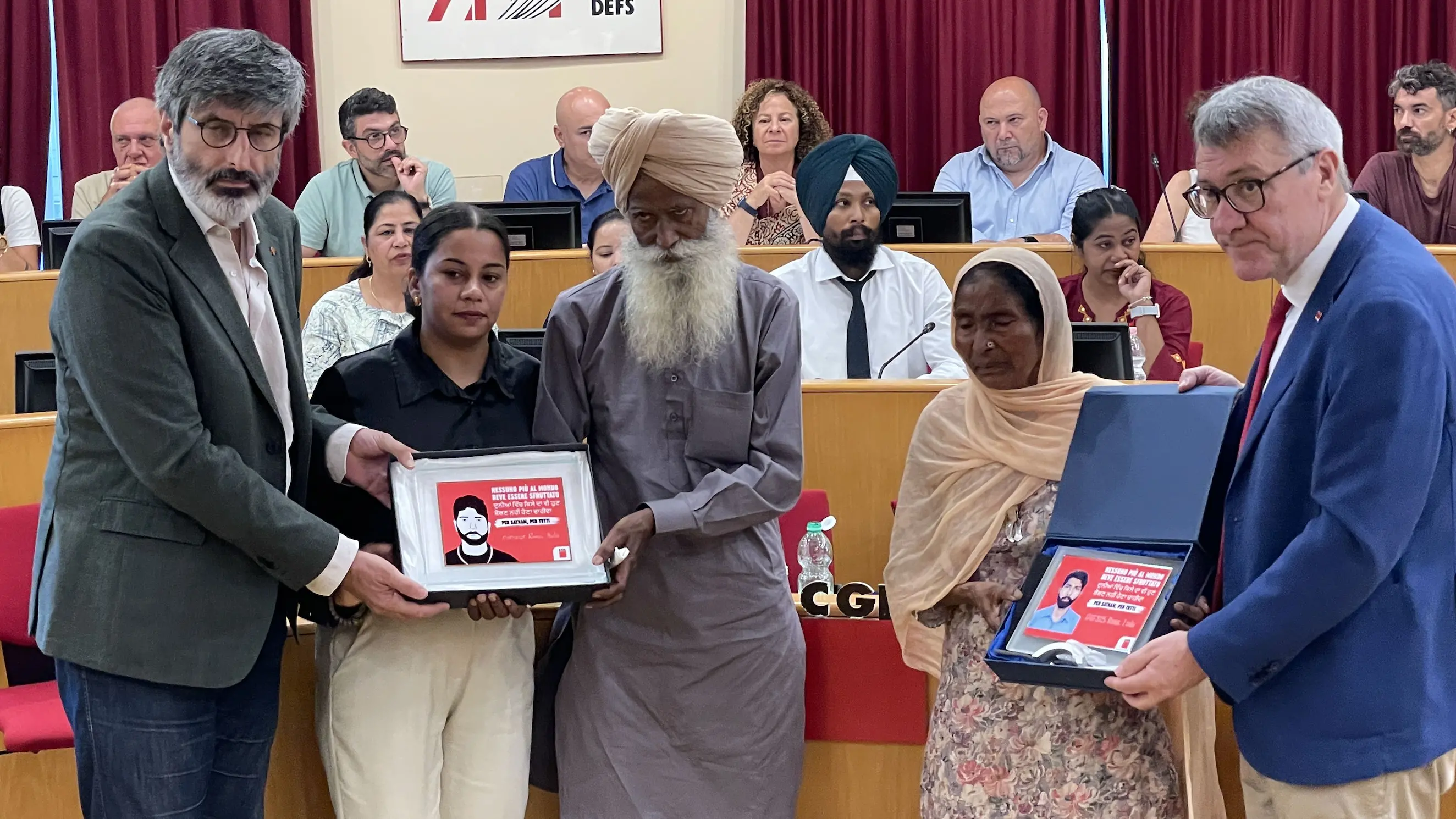Landini incontra i familiari di Satnam Singh
