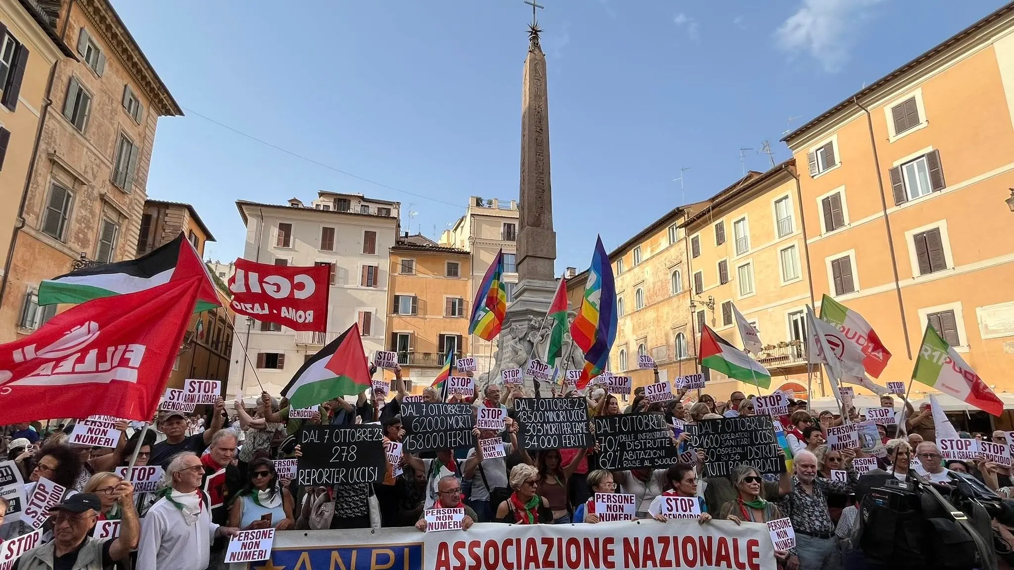 Roma sit-in per Gaza