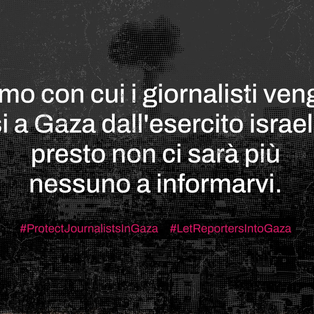 Informazione a lutto per i giornalisti a Gaza
