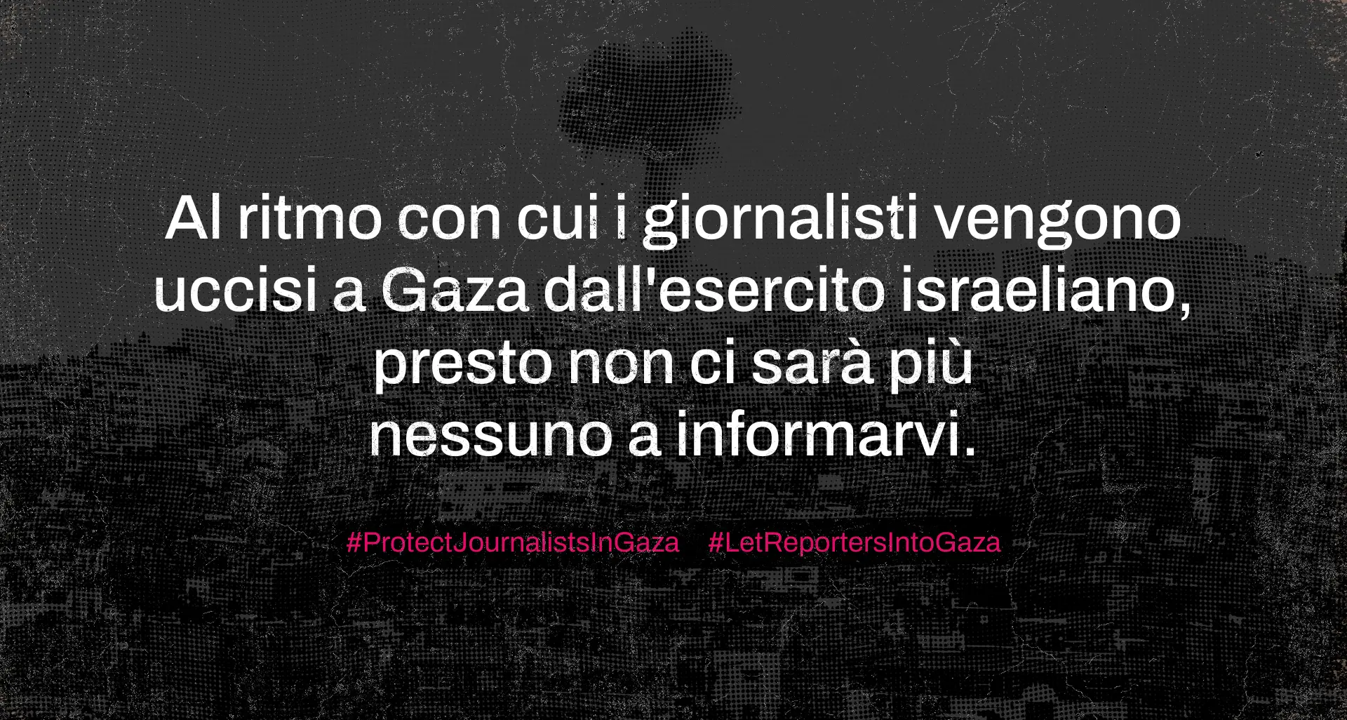Informazione a lutto per i giornalisti a Gaza