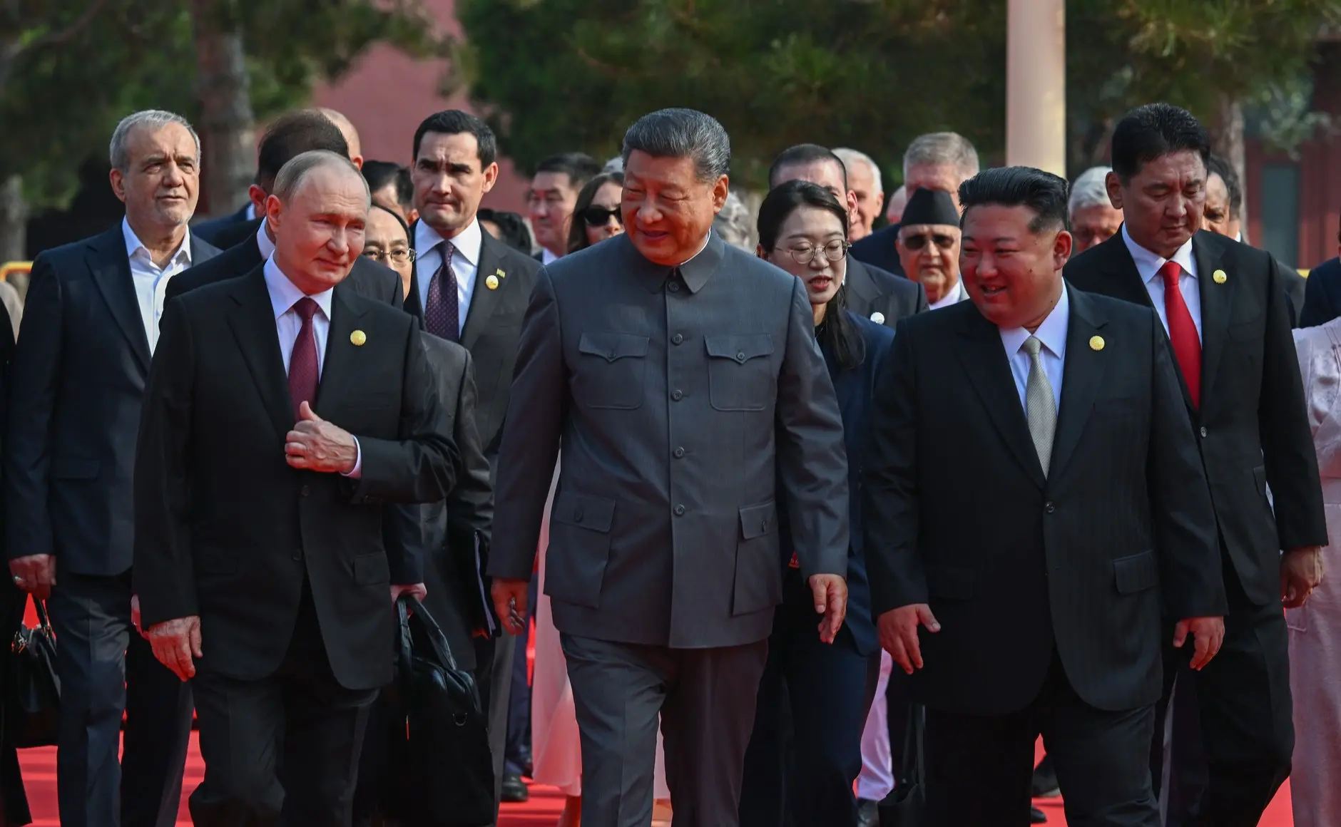 VLADIMIR PUTIN PRESIDENTE RUSSIA XI JINPING PRESIDENTE REPUBBLICA POPOLARE CINESE KIM JONG-UN LEADER SUPREMO DELLA COREA DEL NORD