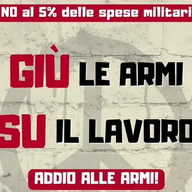 Il lavoro non si crea con il riarmo