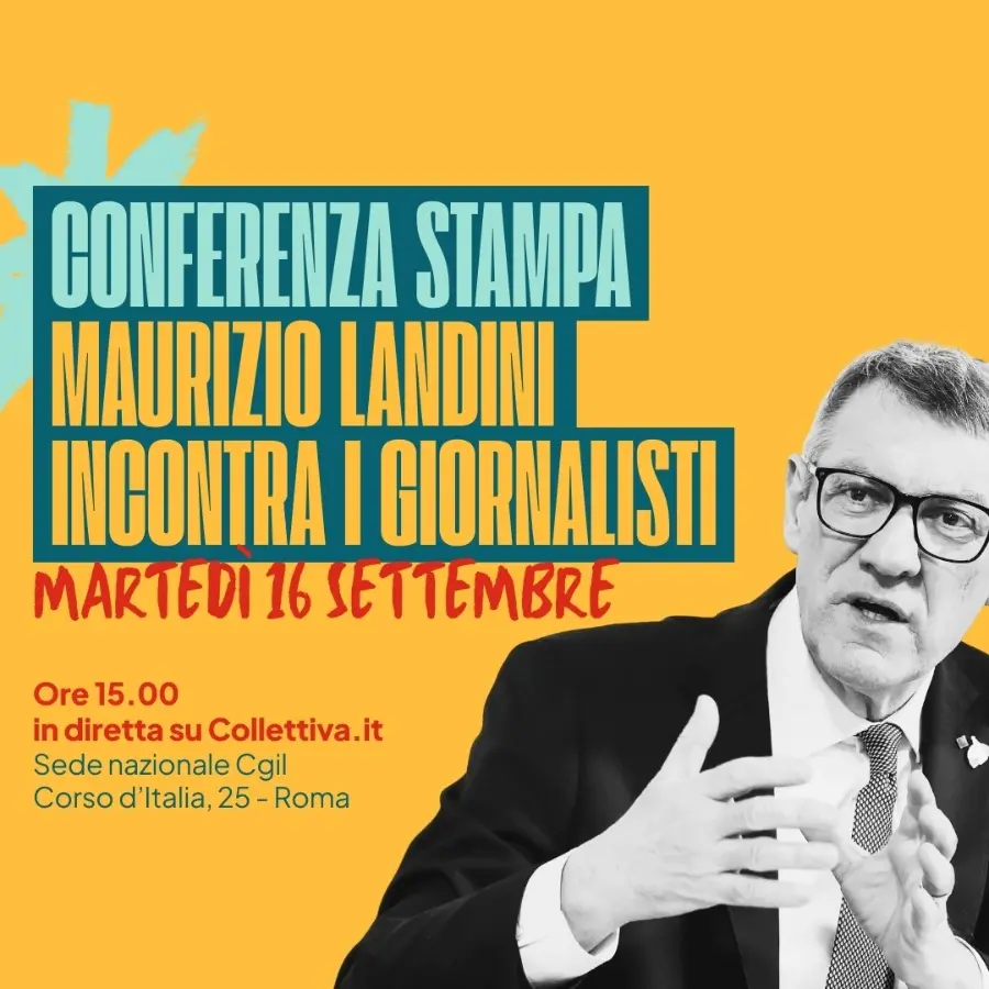 Conferenza stampa di Maurizio Landini