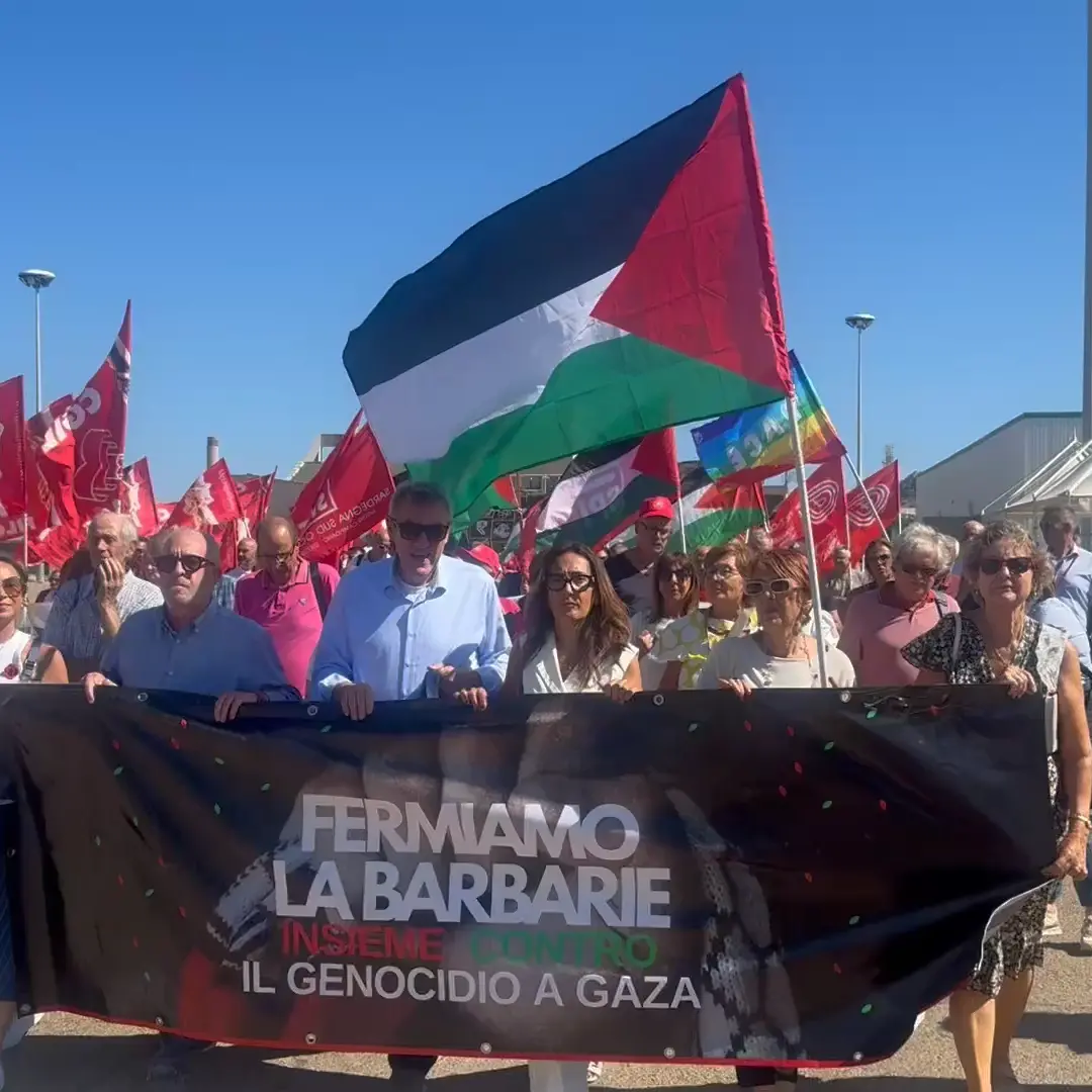 A Cagliari parte la mobilitazione, Cgil per Gaza con Landini: “Restiamo umani”