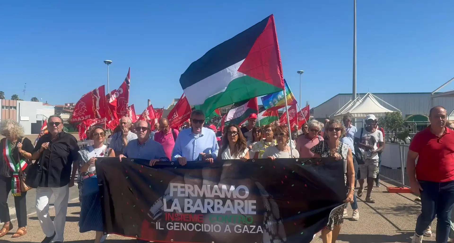 A Cagliari parte la mobilitazione Cgil per Gaza con Landini: “Restiamo umani”