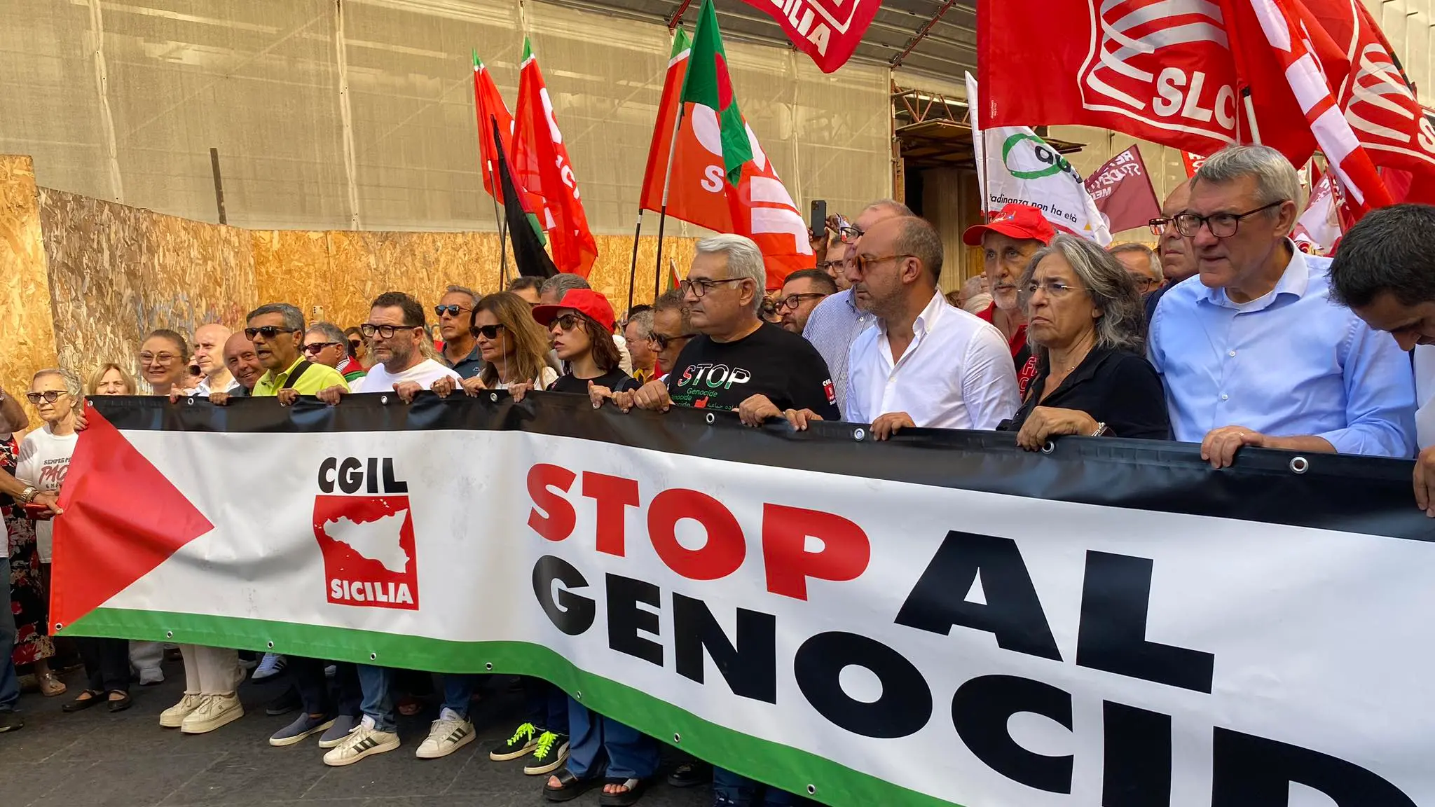 catania corteo gaza landini