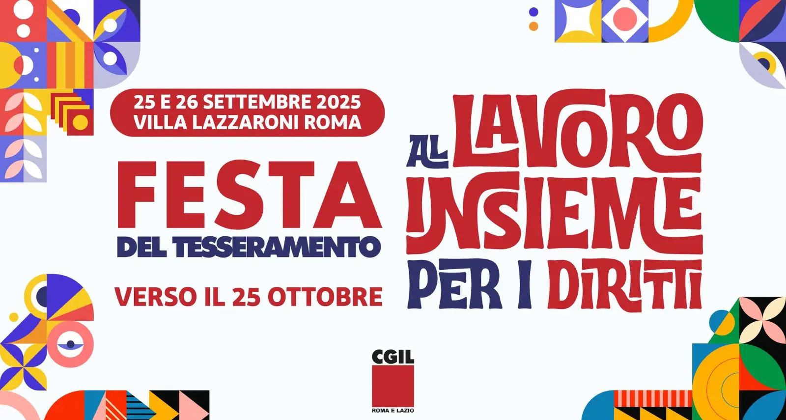 “Al lavoro Insieme per i diritti”, Festa del Tesseramento della Cgil di Roma e del Lazio