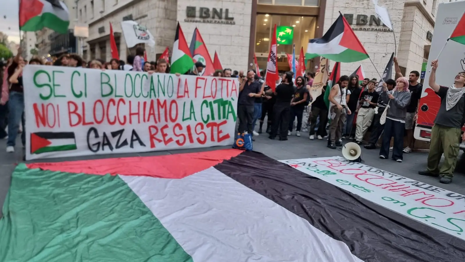 Solidarietà, Cgil in piazza dopo l’attacco alla Global Sumud Flotilla