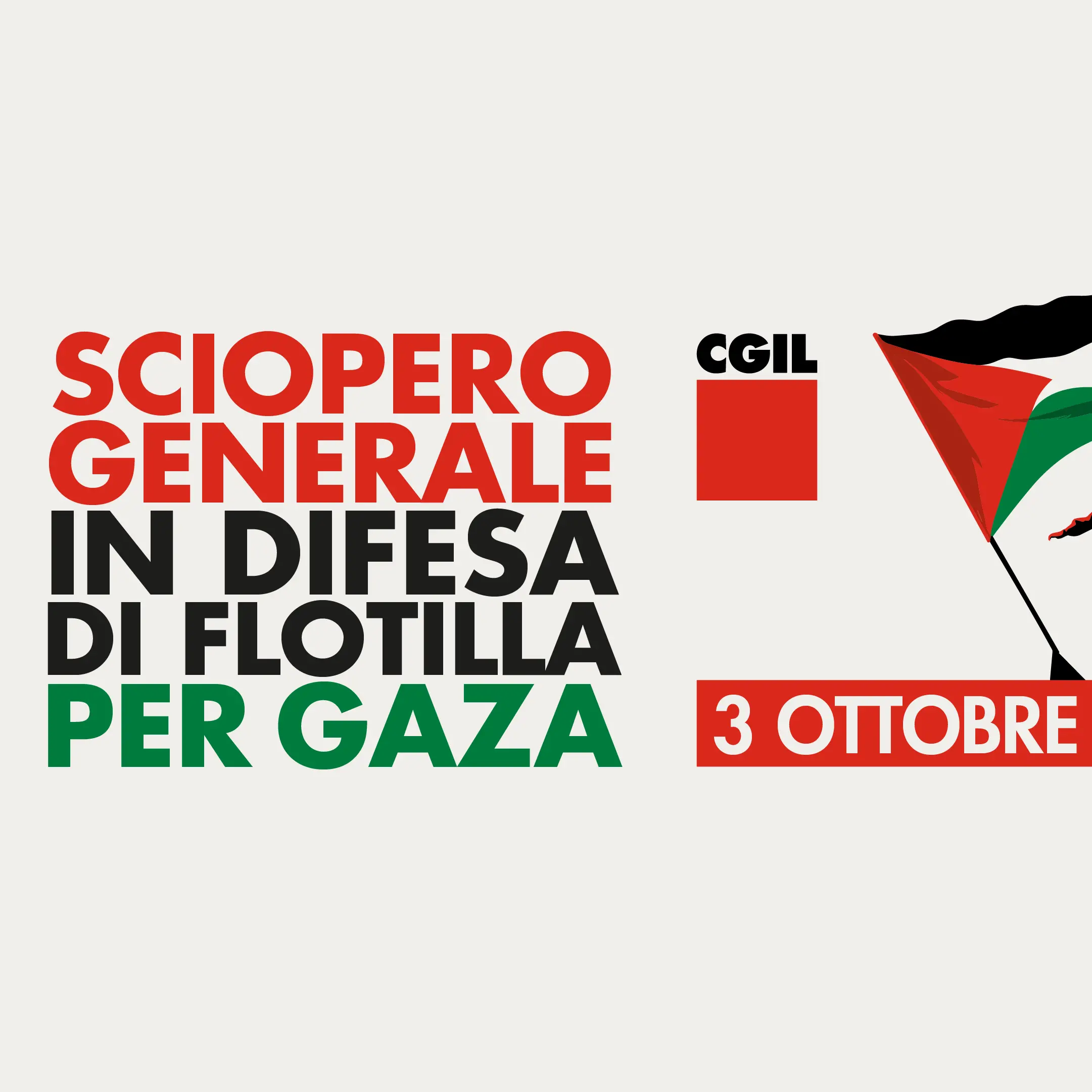 Cgil: “Sciopero generale il 3 ottobre, in difesa di Flotilla e per Gaza”