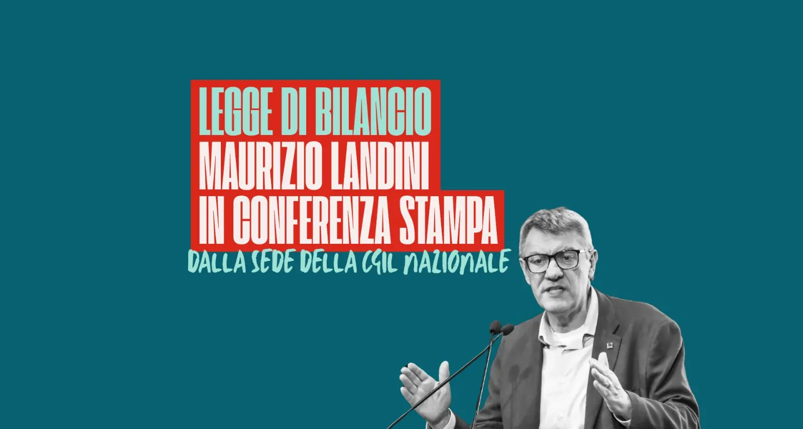 Legge di bilancio, la conferenza stampa di Maurizio Landini