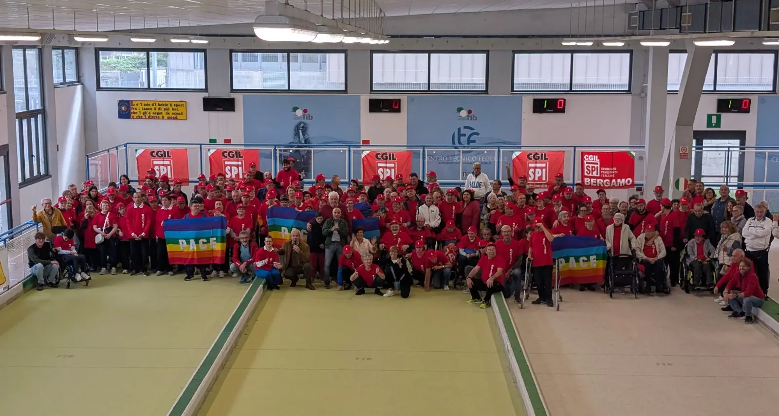 A Bergamo tutti insieme per il torneo di bocce con lo Spi Cgil