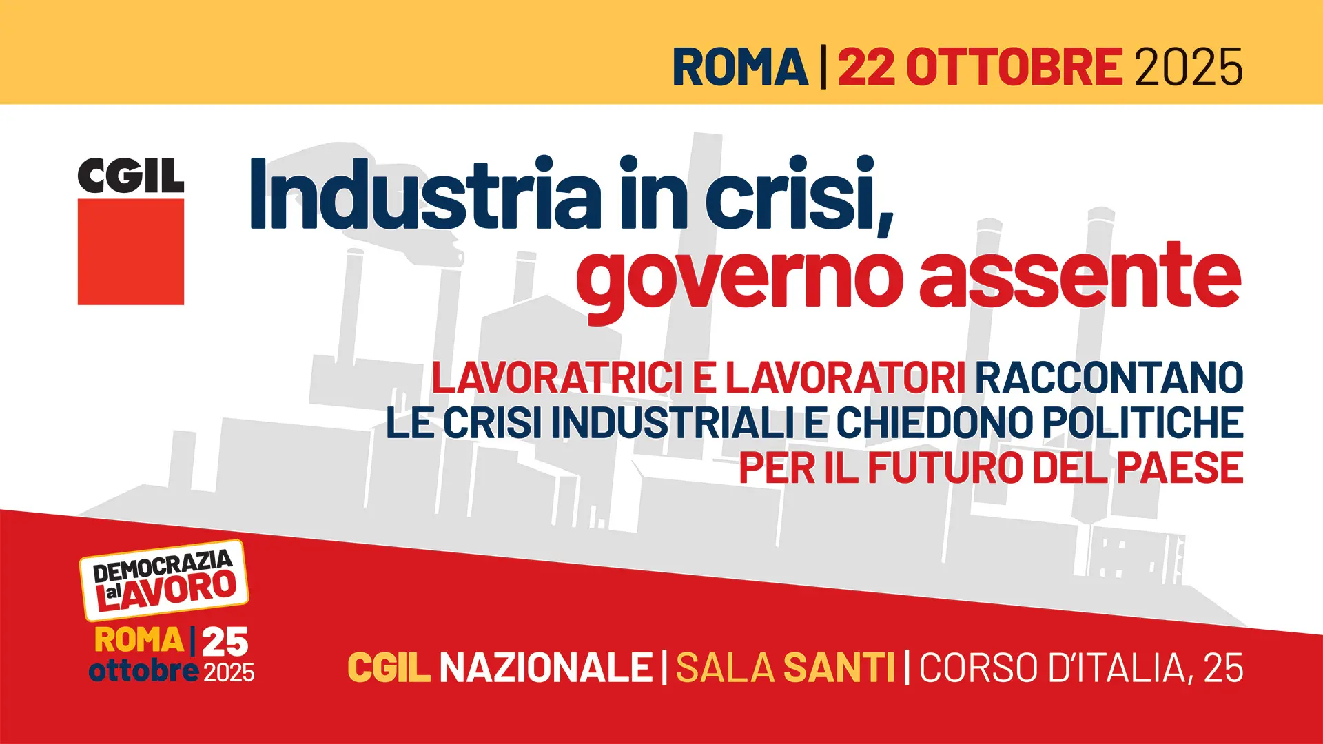 Industria in crisi, governo assente