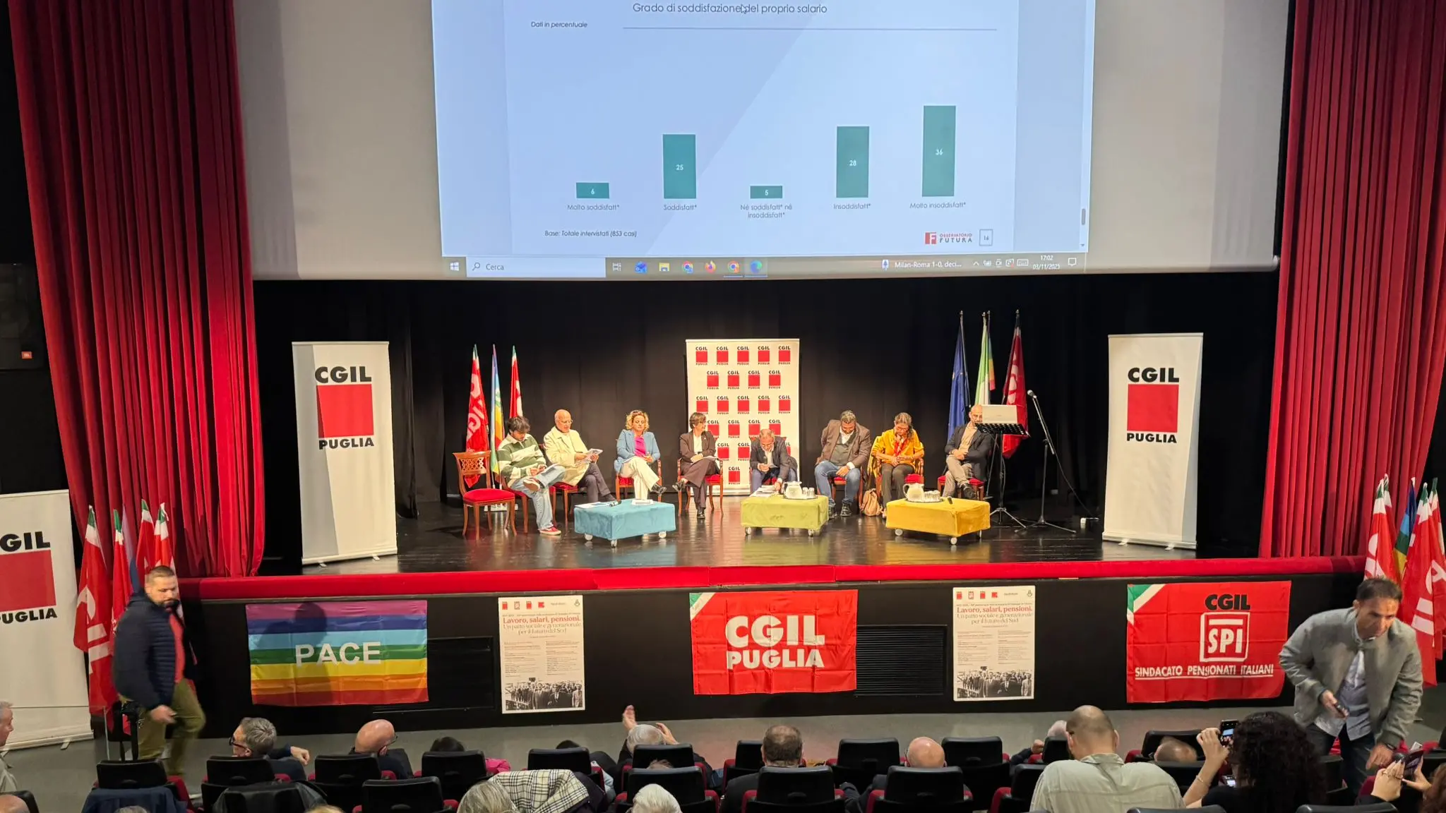 <p>Un momento della presentazione del report a Cerignola</p>\\n