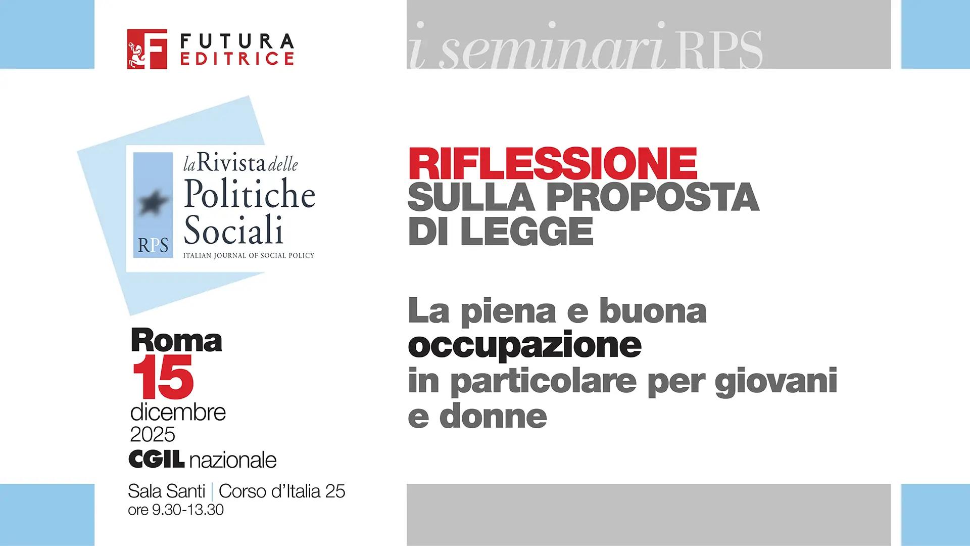 Piena e buona occupazione, riflessioni sulla proposta di legge