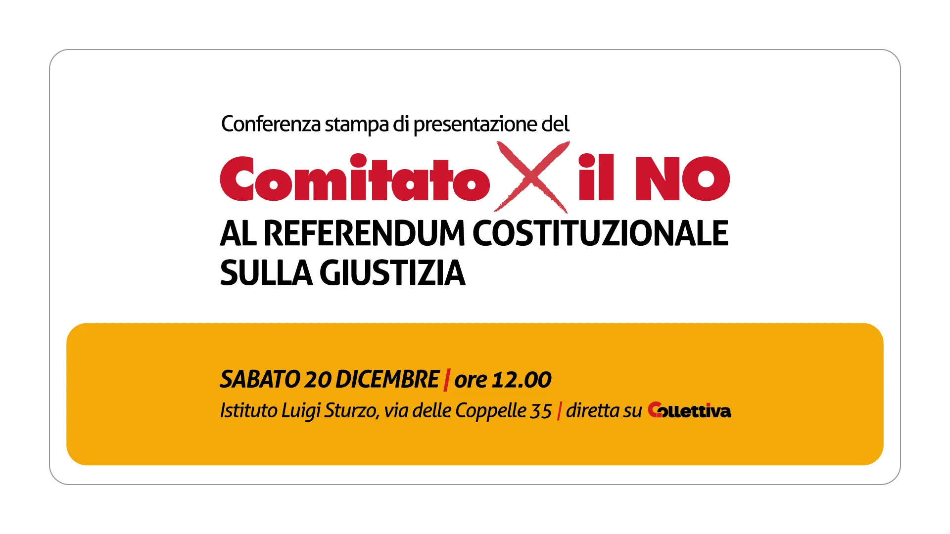 Nasce il Comitato per il NO al referendum sulla giustizia