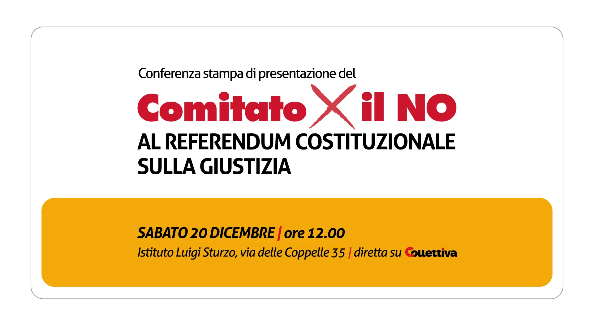Nasce il Comitato per il NO al referendum sulla giustizia
