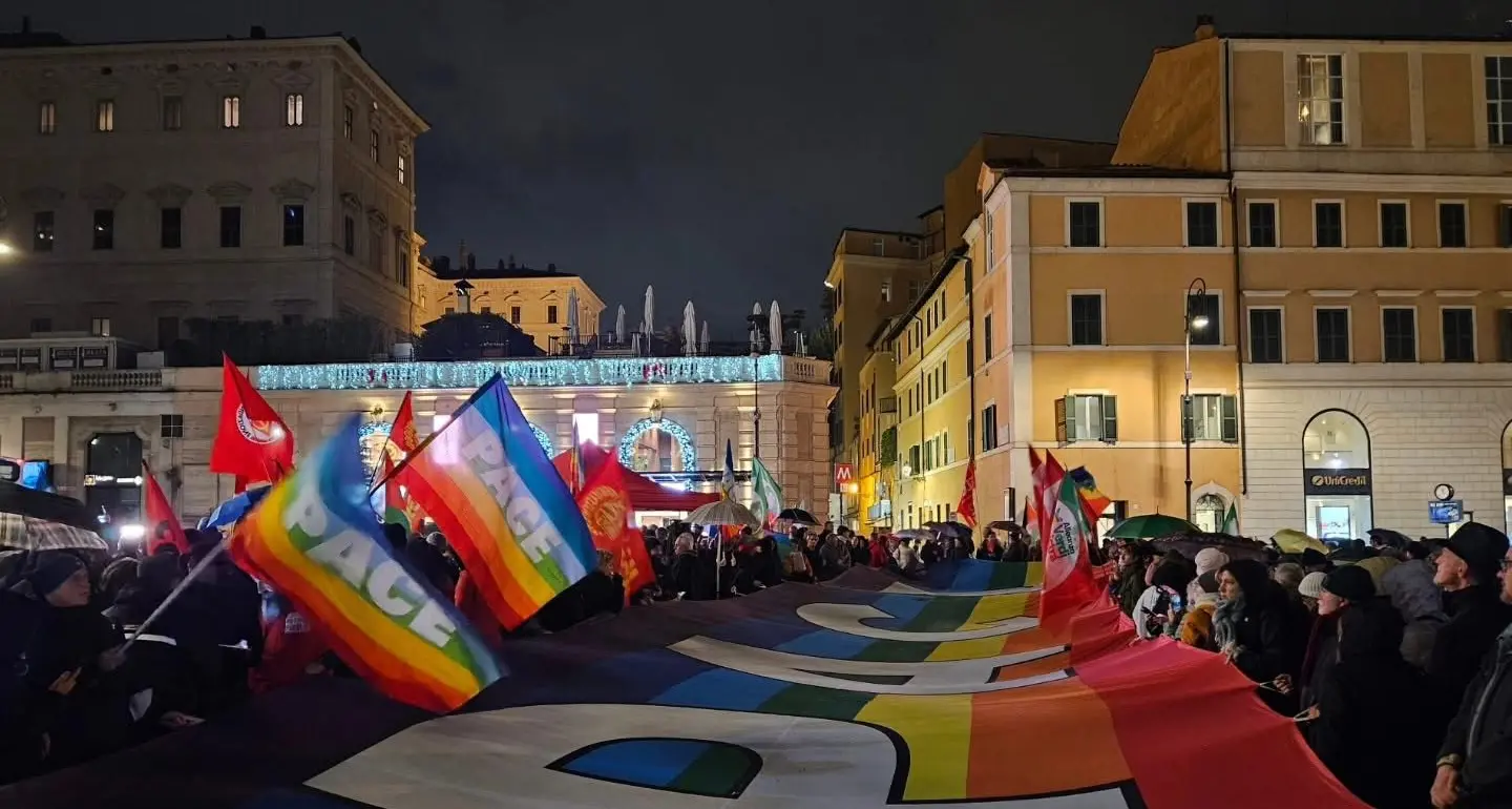 In piazza a Roma per il Venezuela