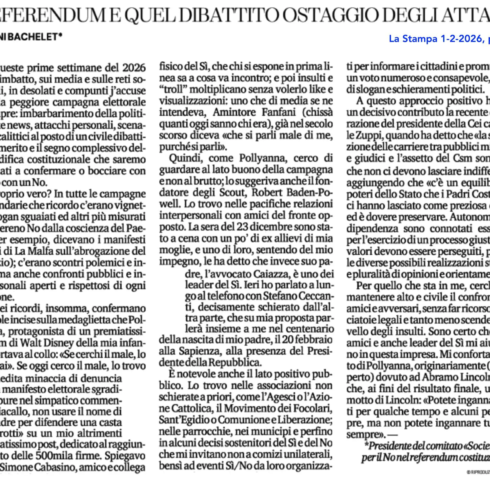 IL referendum e quel dibattito ostaggio degli attacchi