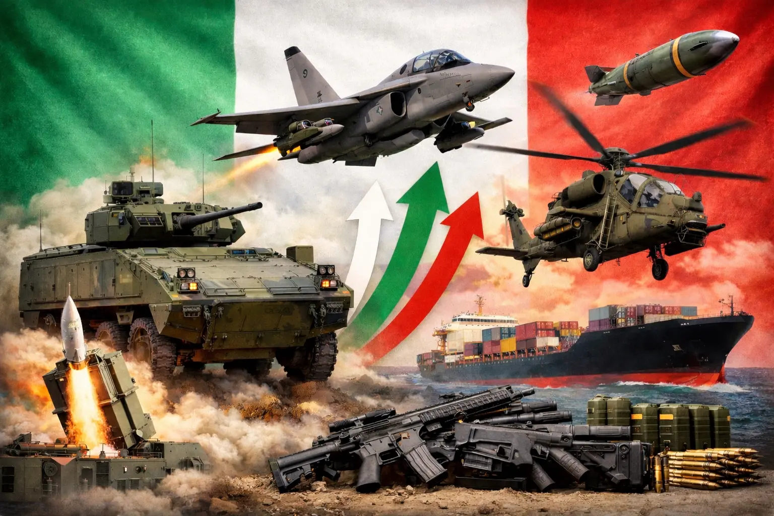 Nuovo record per l’Italia, ma per vendita di materiale bellico