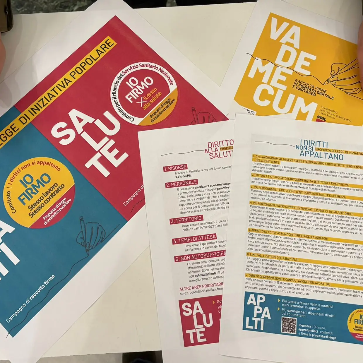 Parte la raccolta delle firme, tutte le iniziative