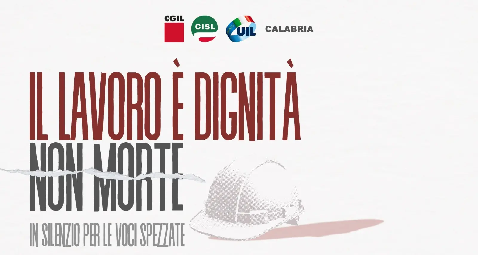 “Il lavoro è dignità, non morte”: Cgil, Cisl, Uil Calabria in piazza a Catanzaro