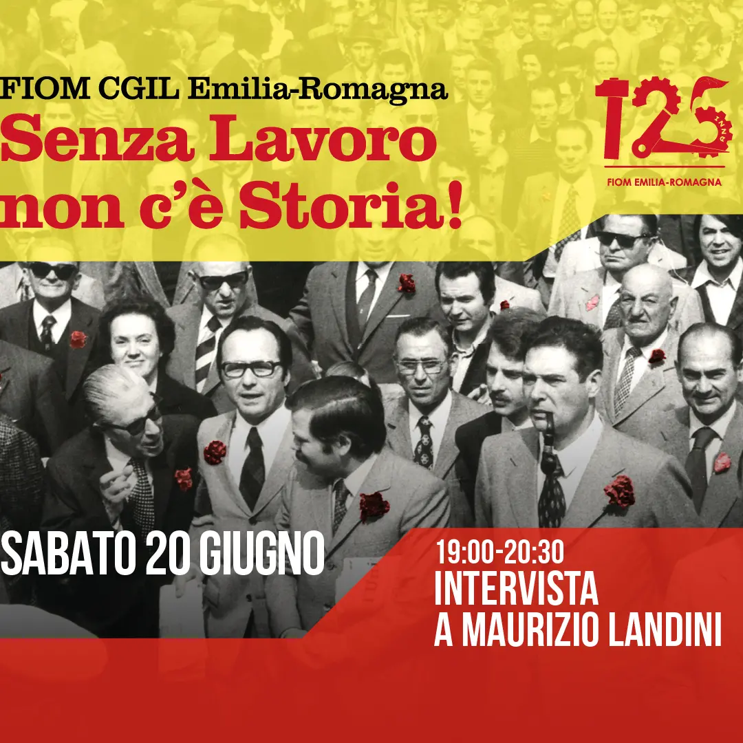 125 anni Fiom, 18-20 giugno festa a Bologna