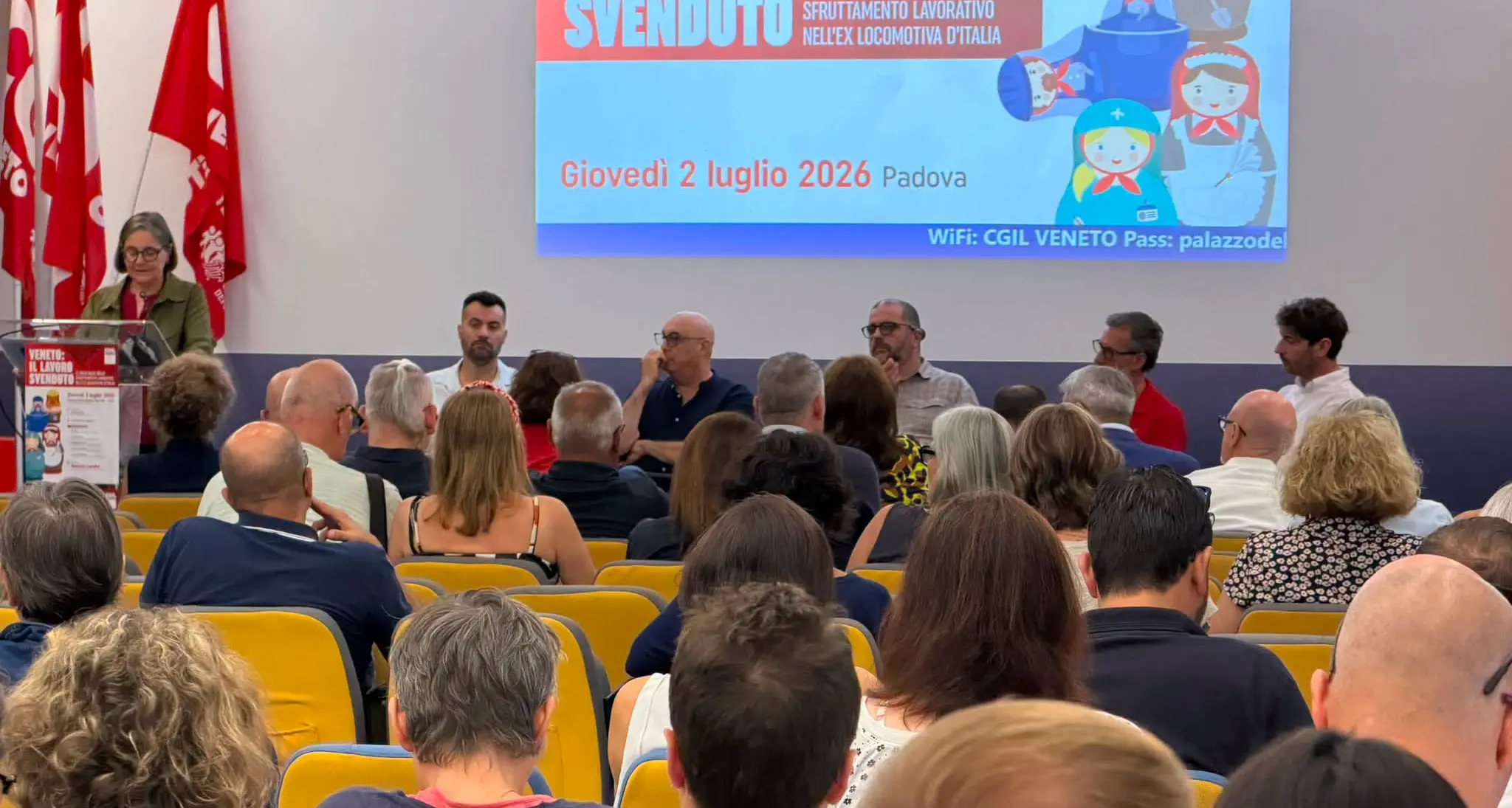 Landini a Padova: “Il modello Veneto fermo perché basato su sfruttamento lavoratori”