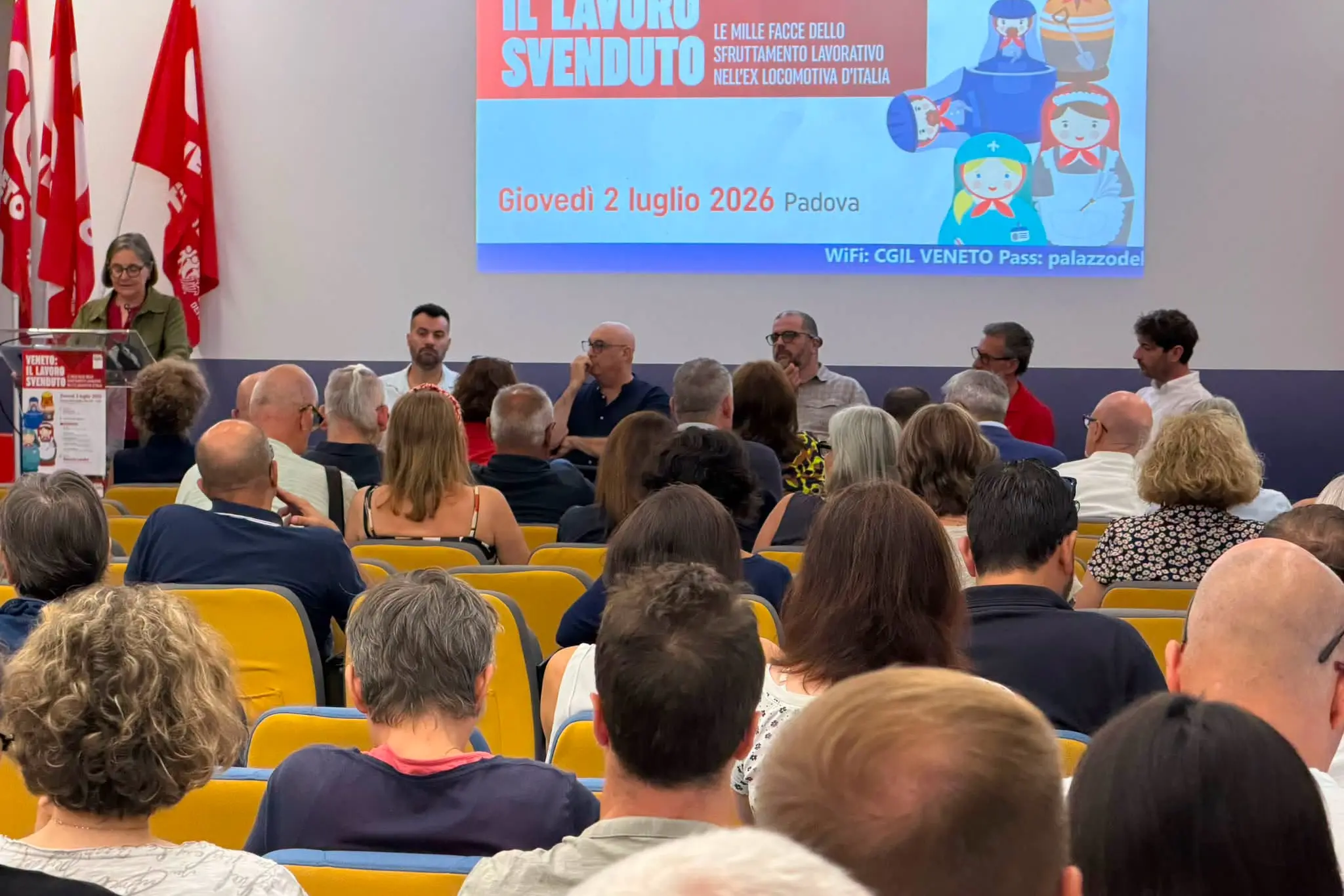 Landini a Padova: “Il modello Veneto fermo perché basato su sfruttamento lavoratori”