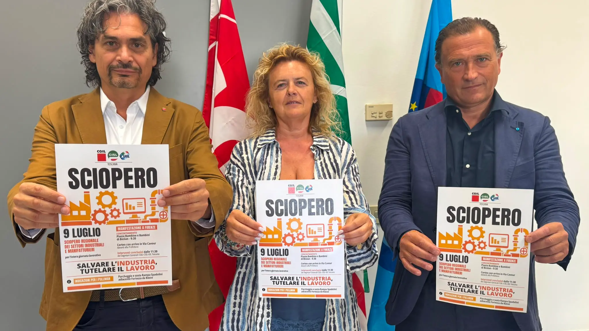 Il 9 luglio primo sciopero di tutta l’industria toscana