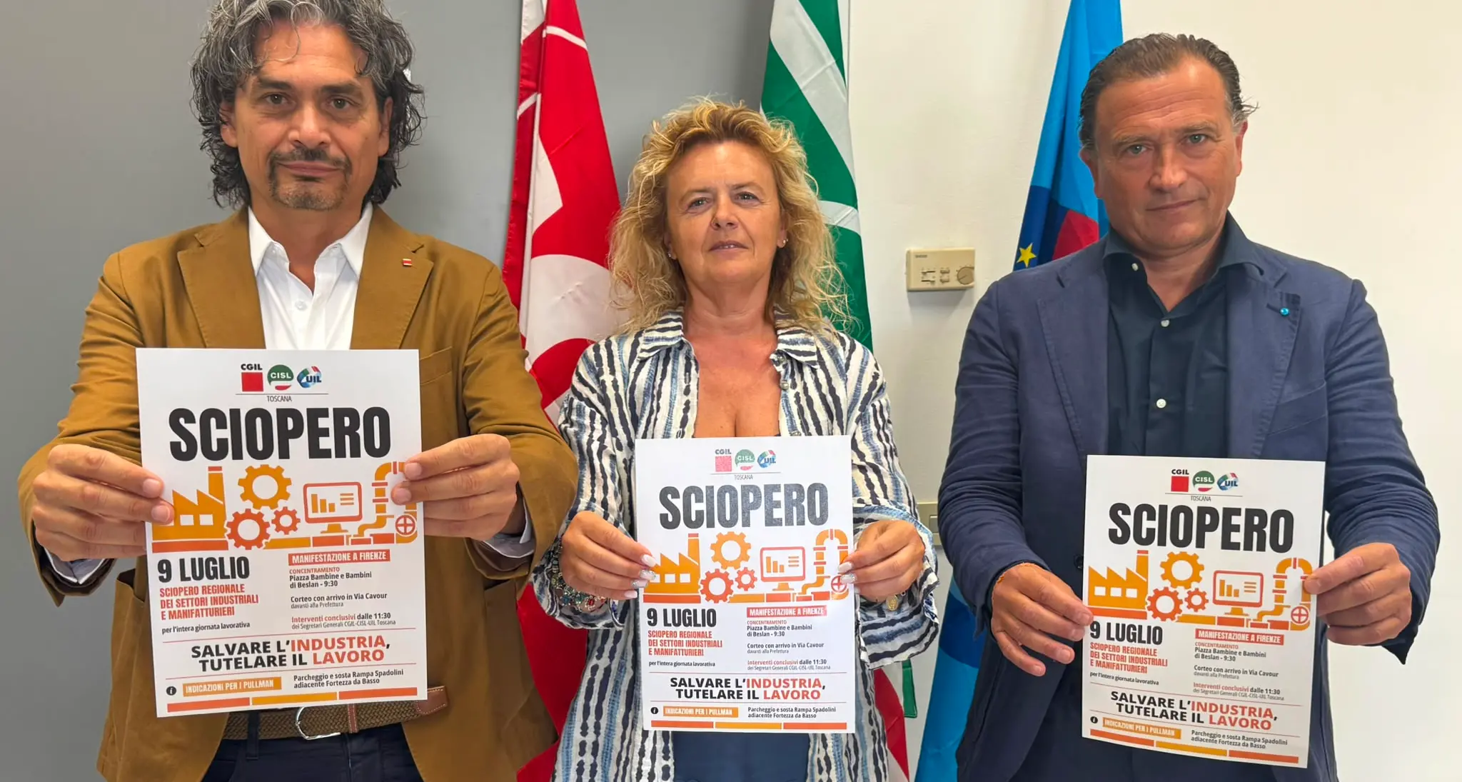 Il 9 luglio primo sciopero di tutta l’industria toscana
