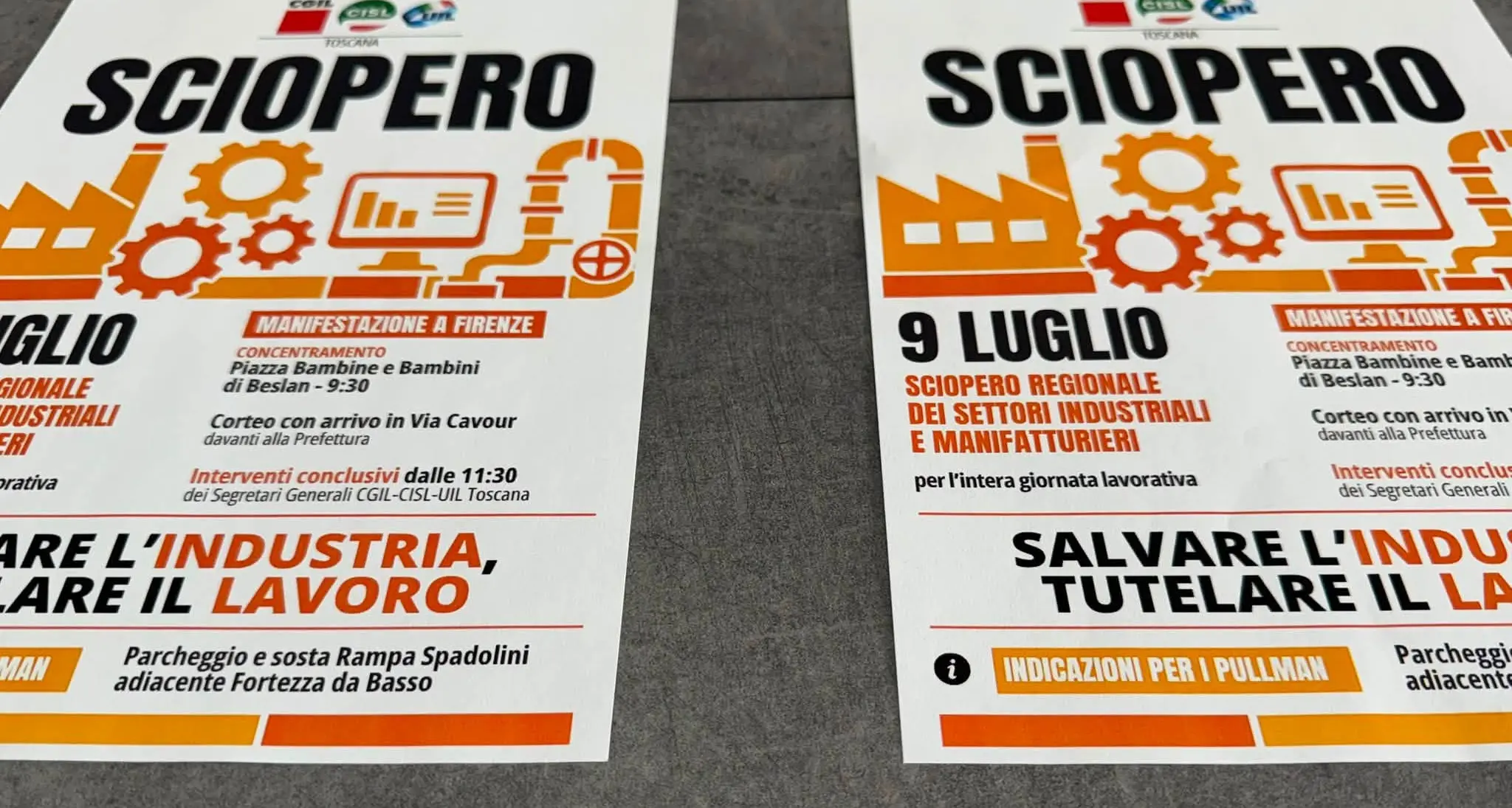 In Toscana è sciopero dell’industria