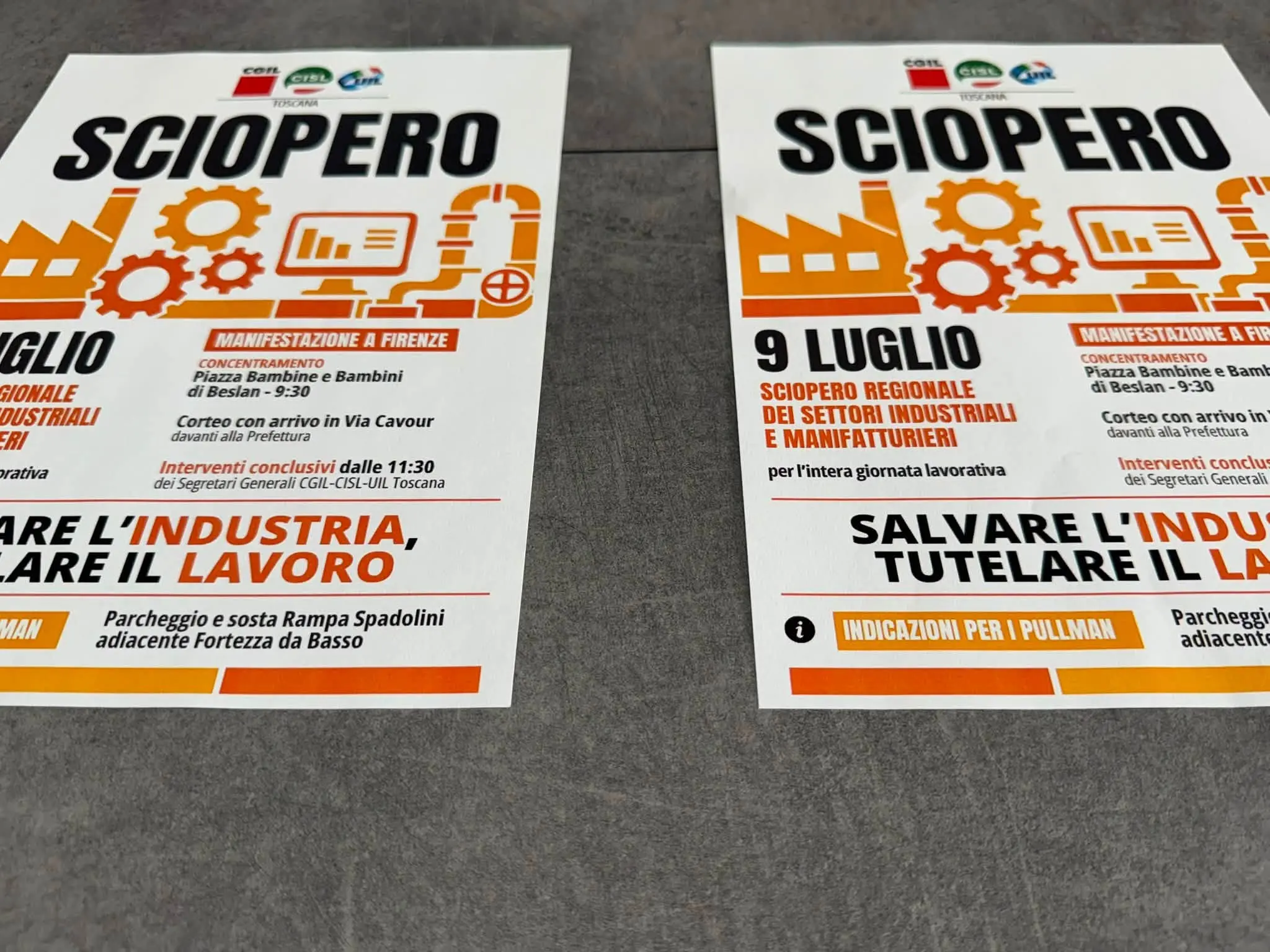 In Toscana è sciopero dell’industria