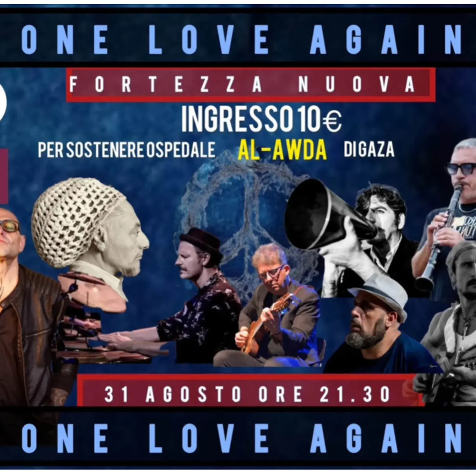 “One love again”: a Livorno la musica per ricostruire l’ospedale Al-Awda di Gaza