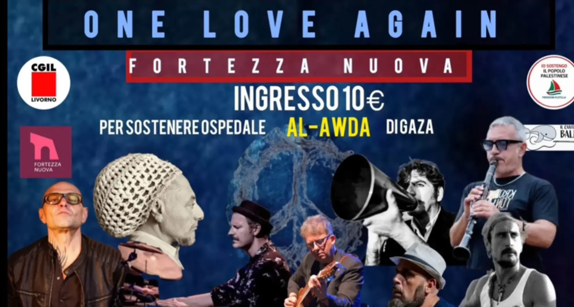 “One love again”: a Livorno la musica per ricostruire l’ospedale Al-Awda di Gaza