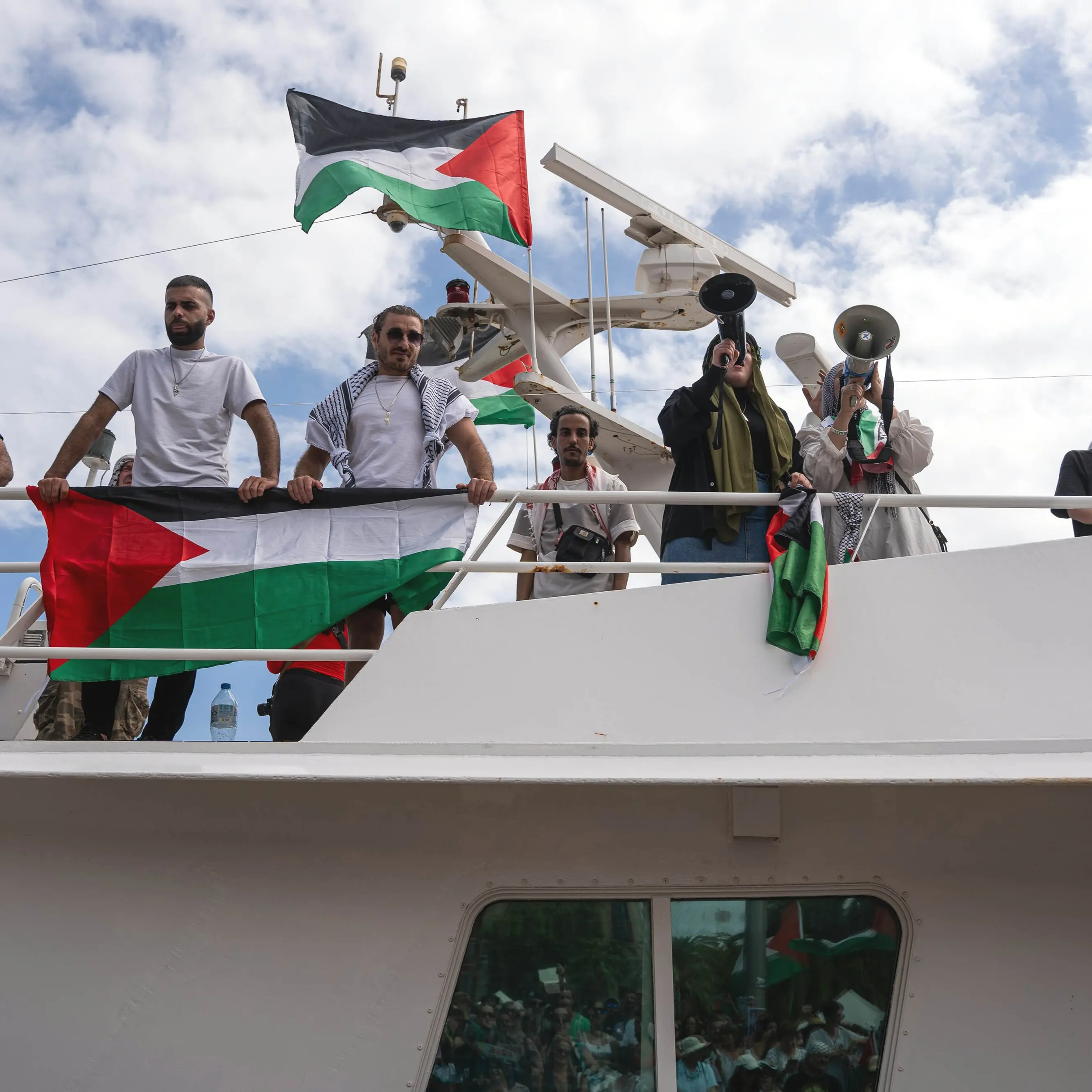 La Global Sumud Flotilla sbarca al Lido di Venezia