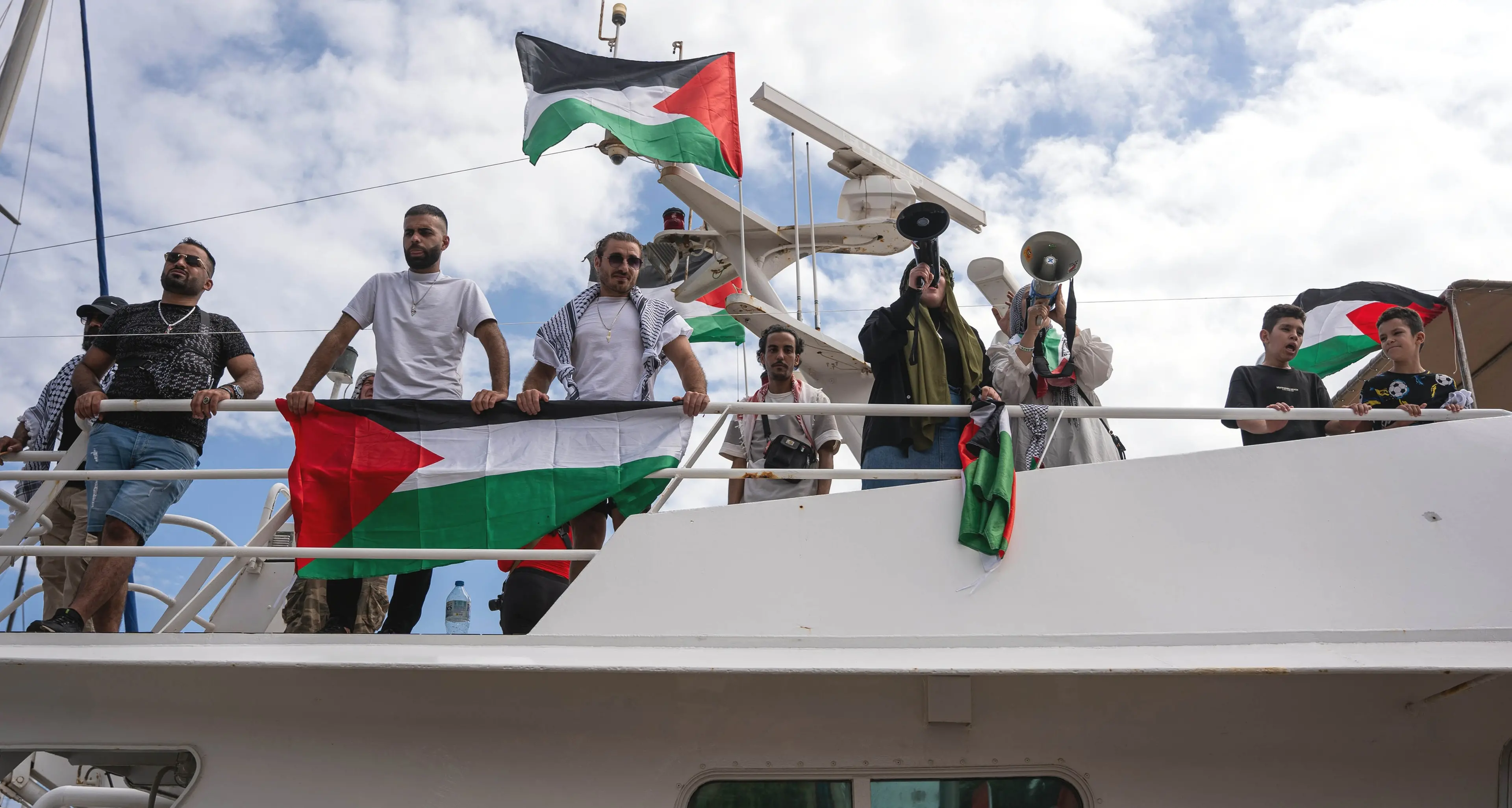 La Global Sumud Flotilla sbarca al Lido di Venezia