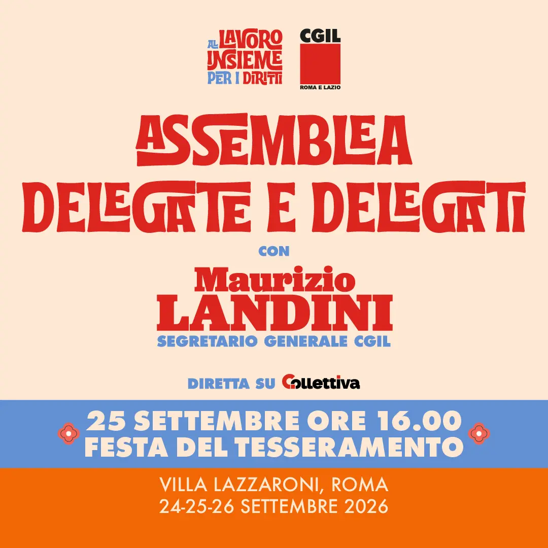 Cgil Roma e Lazio: Maurizio Landini alla Festa del tesseramento