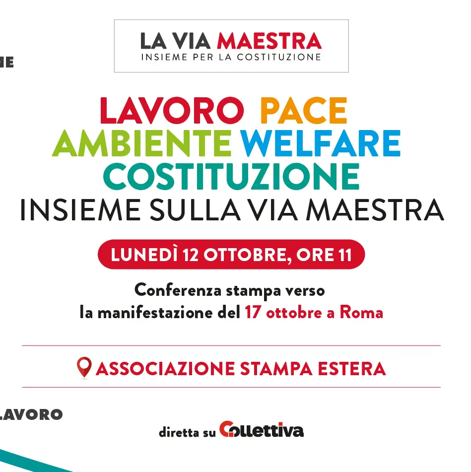 “La Via Maestra”: conferenza stampa verso la manifestazione del 17 ottobre