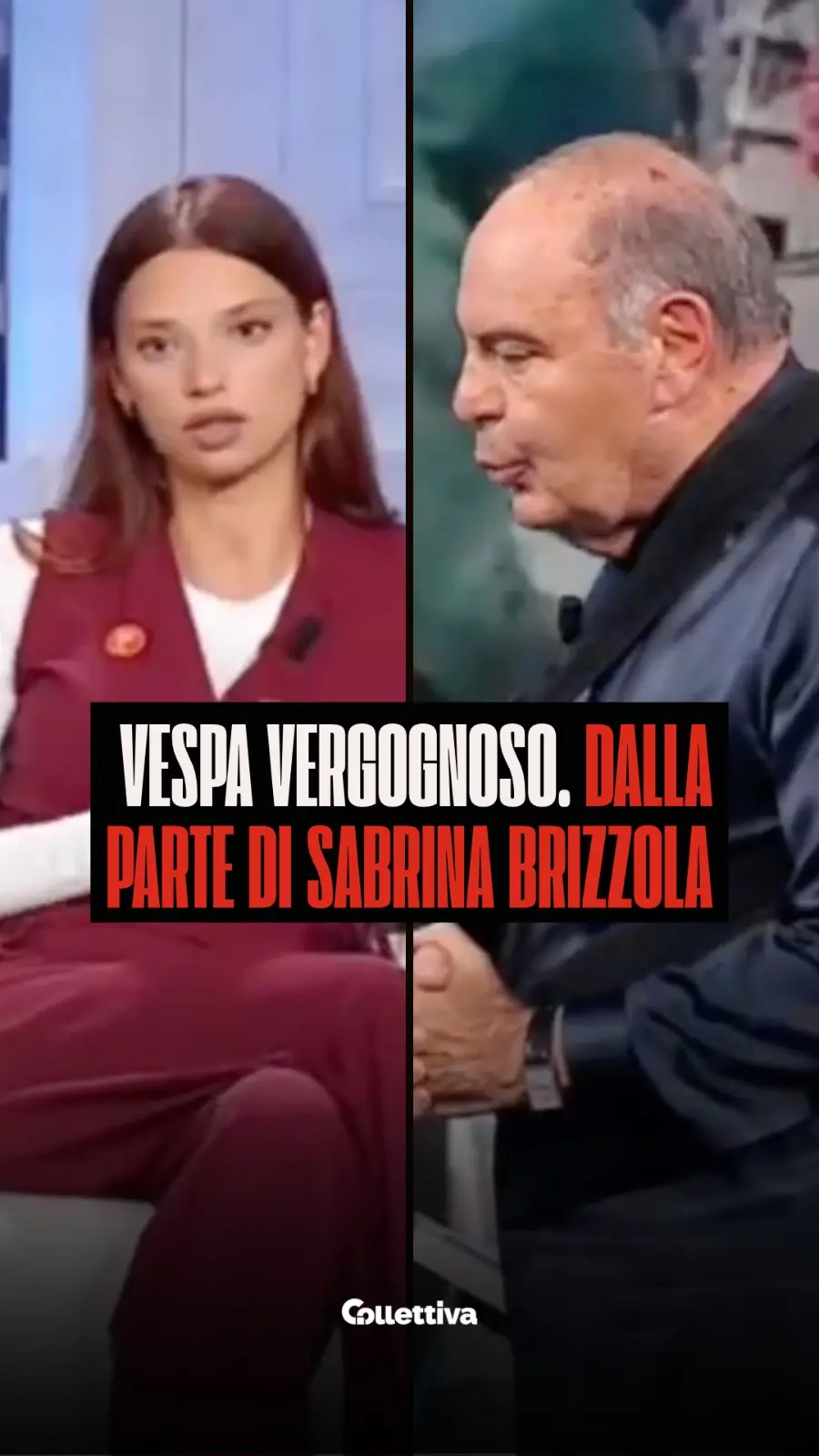 Bruno Vespa attacca Sabrina Brizzola, coordinatrice nazionale Udu