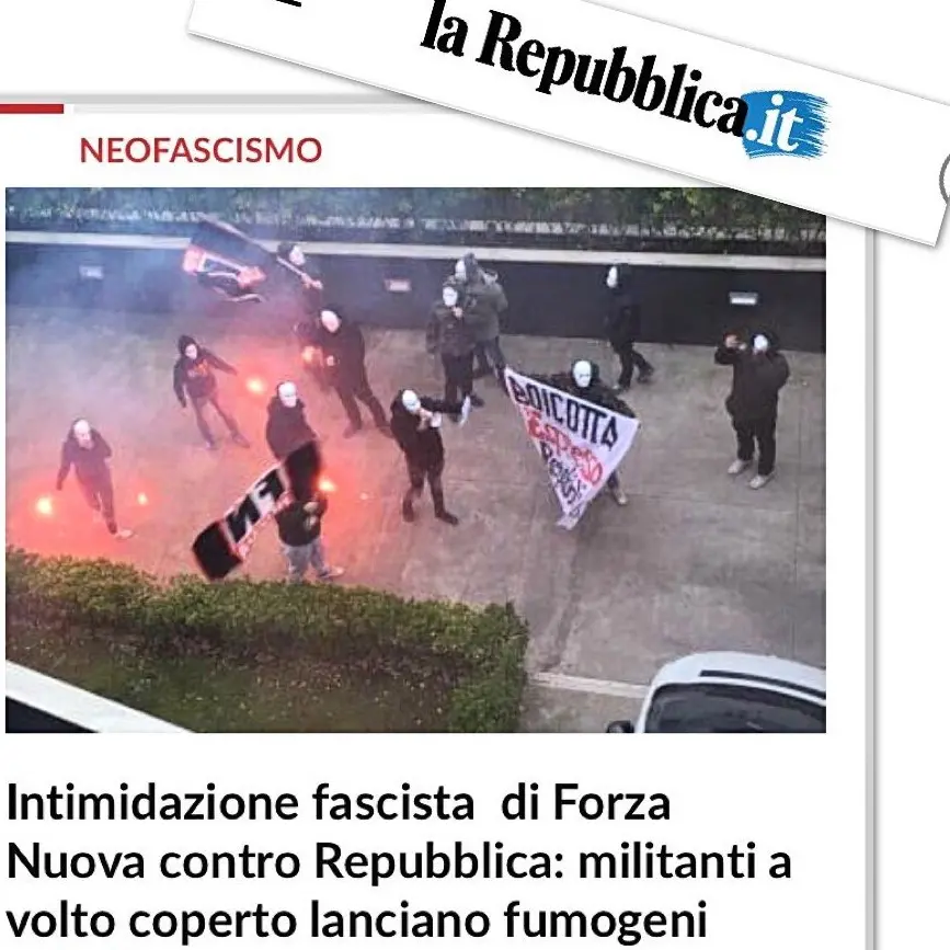 Neofascismo, solidarietà Cgil a Repubblica ed Espresso