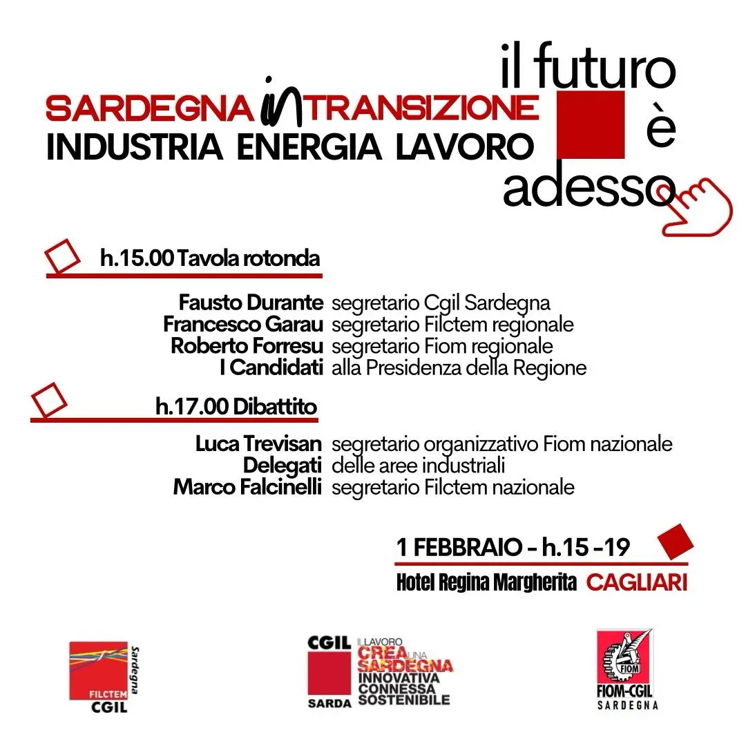 Sardegna in transizione: industria, energia, lavoro DIRETTA