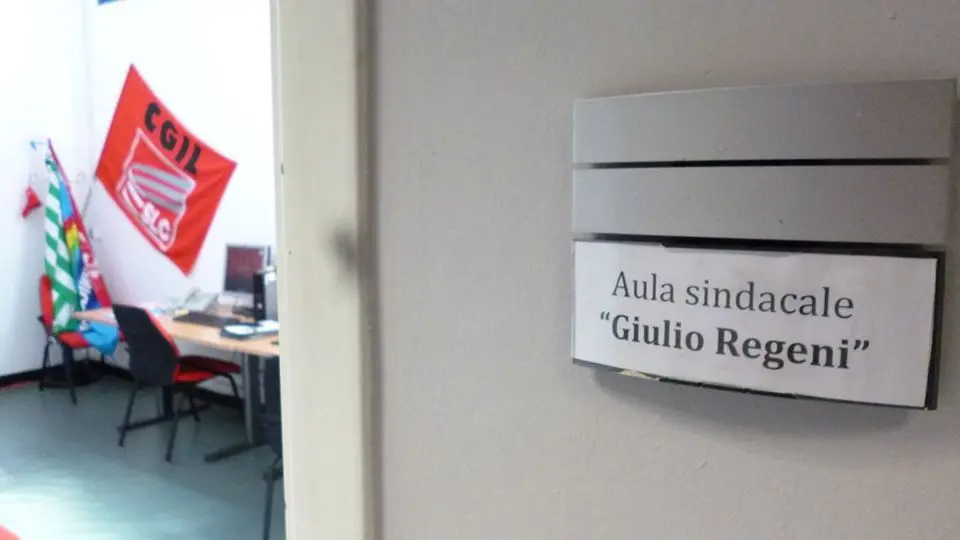 Vodafone, aula sindacale \"Giulio Regeni\"